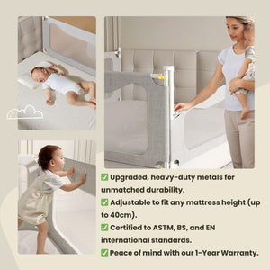 ToddlyToddly DreamGuard Adjustable Bed Rail Sets for Secure & Peaceful NightsBaby Bed Rails - Babies Mart Australia