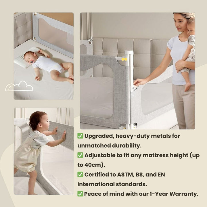 ToddlyToddly DreamGuard Adjustable Bed Rail Sets for Secure & Peaceful NightsBaby Bed Rails - Babies Mart Australia