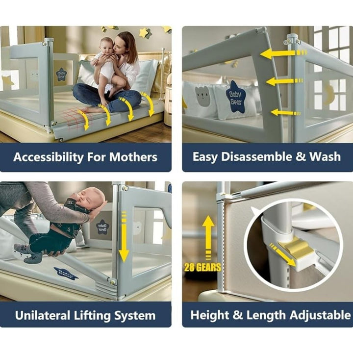 ToddlyToddly DreamGuard Adjustable Bed Rail Sets for Secure & Peaceful NightsBaby Bed Rails - Babies Mart Australia