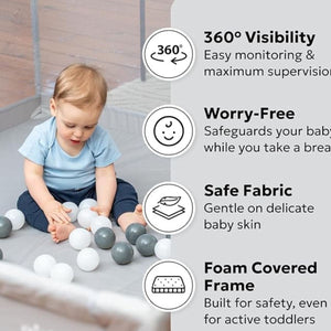 Toddly Explorer Max Baby Play Pen Safe, Stylish & Spacious for Your Child Baby Play Pen