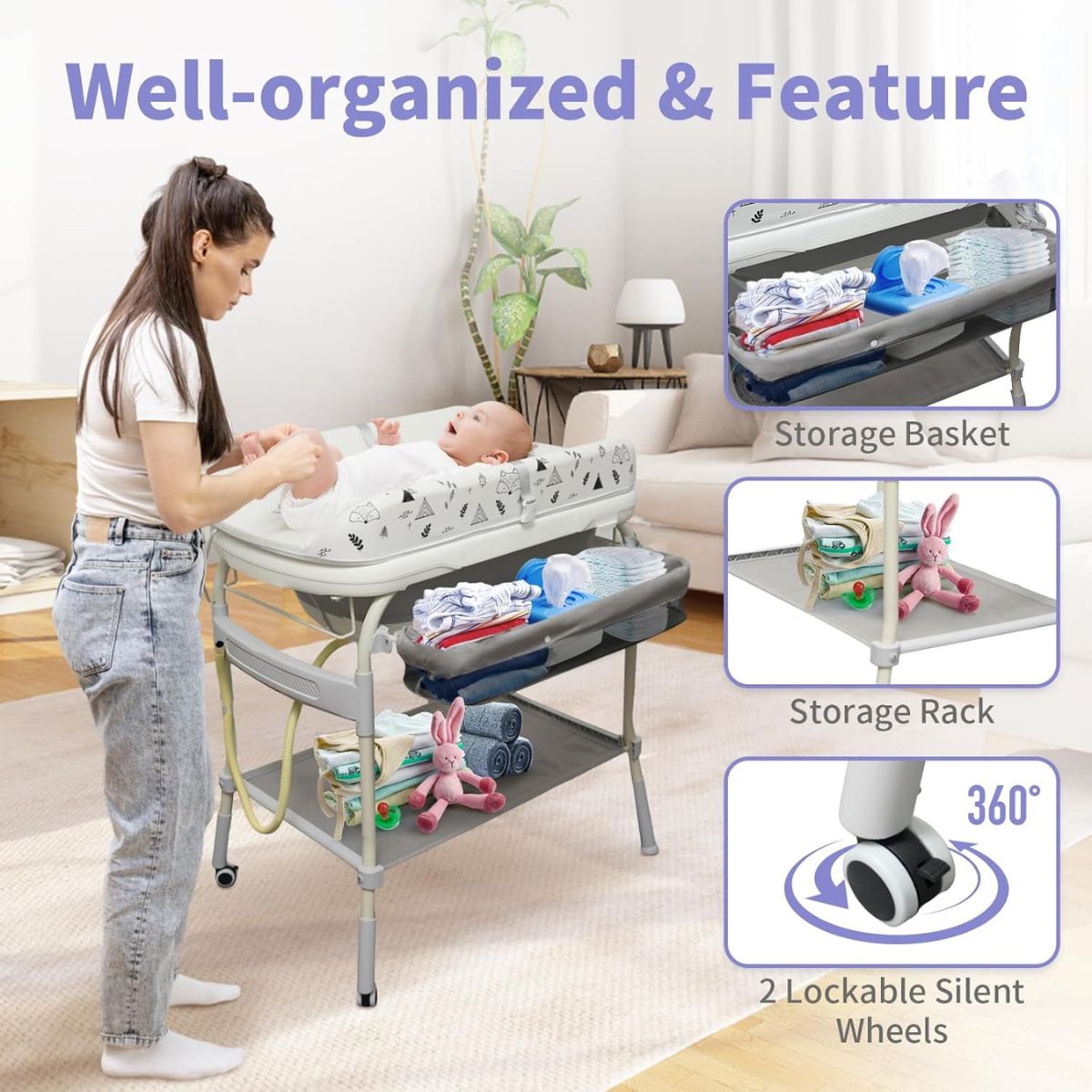 ToddlyToddly FlexiBathe – 2 - in - 1 Adjustable Baby Bathtub & Changing TableBaby Changing Table - Babies Mart Australia