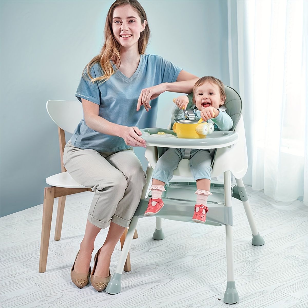 ToddlyToddly FlexiGrow 4 - in - 1 Baby High Chair Upgraded with Enhanced SafetyHigh Chair - Babies Mart Australia