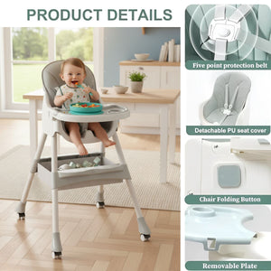 ToddlyToddly FlexiGrow 4 - in - 1 Baby High Chair Upgraded with Enhanced SafetyHigh Chair - Babies Mart Australia