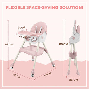 ToddlyToddly FlexiGrow 4 - in - 1 Baby High Chair Upgraded with Enhanced SafetyHigh Chair - Babies Mart Australia