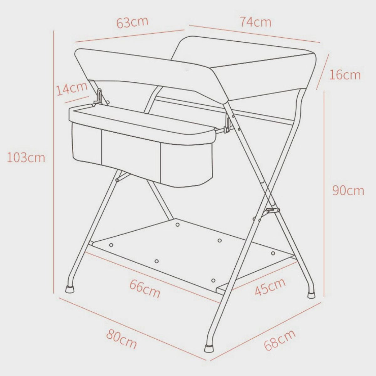 ToddlyToddly FlexiStation Baby Changing Table Adjustable & Foldable for Maximum ComfortBaby Changing Table - Babies Mart Australia