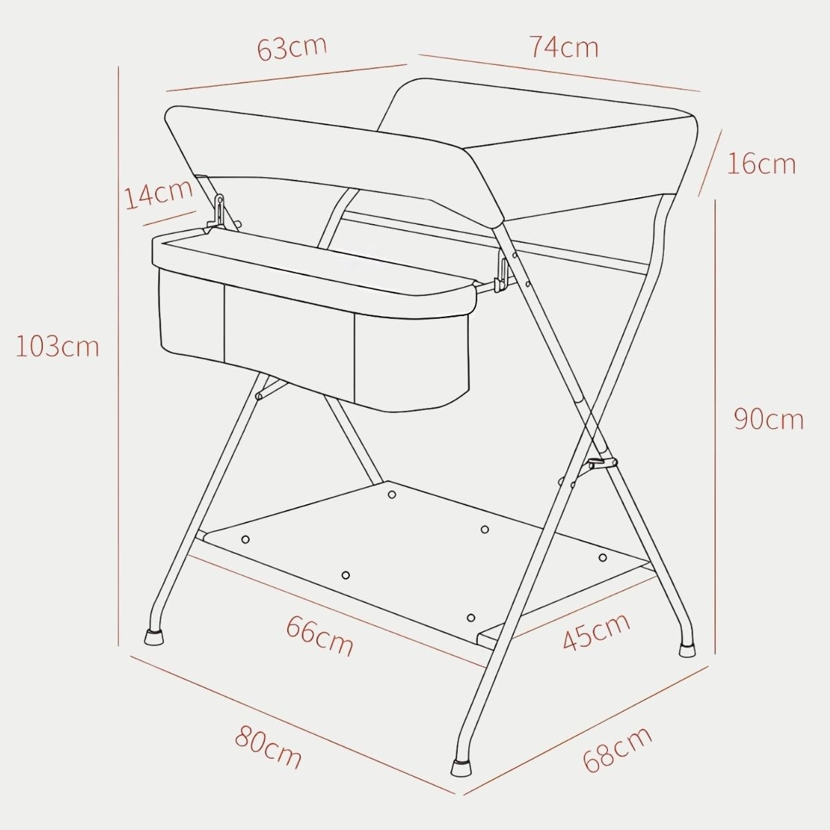 Toddly FlexiStation Baby Changing Table Adjustable & Foldable for Maximum Comfort Baby Changing Table