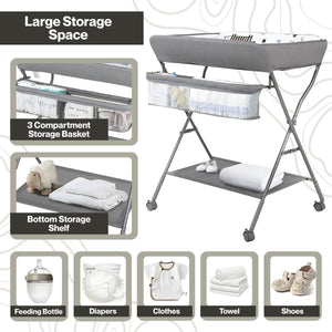 Toddly FlexiStation Baby Changing Table Adjustable & Foldable for Maximum Comfort Baby Changing Table