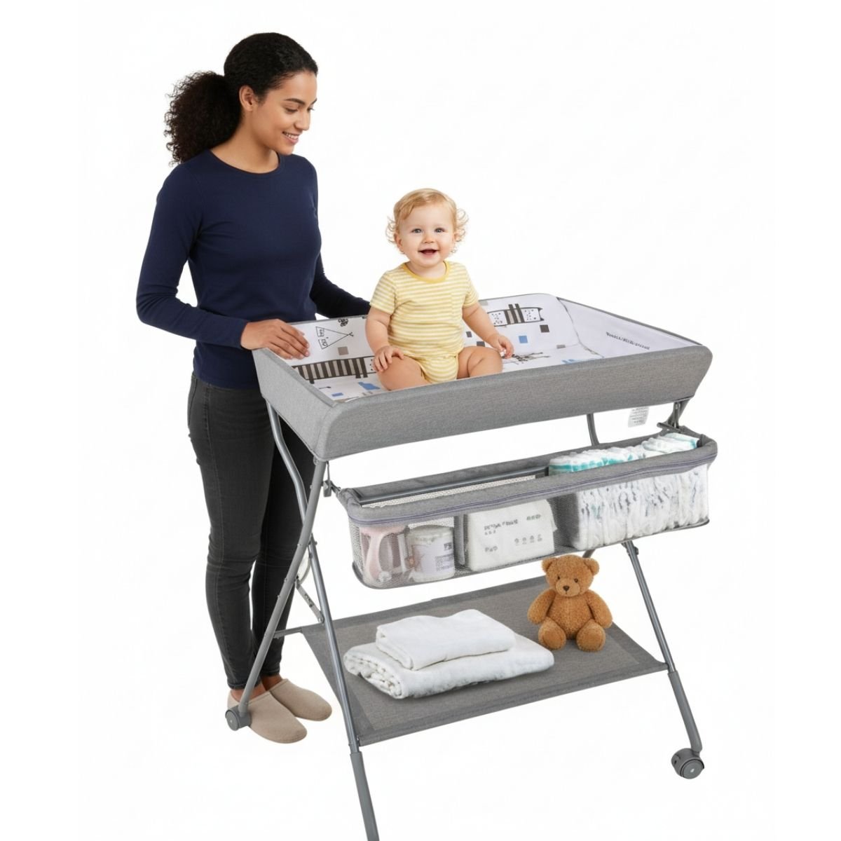 Toddly FlexiStation Baby Changing Table Adjustable & Foldable for Maximum Comfort Baby Changing Table