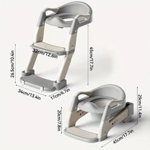 ToddlyToddly GrowStep 2 - in - 1 Potty Training Seat & Stool | Safe, Adjustable, & Foldable Toddler Toilet TrainerBaby Stool & Toilet Seat - Babies Mart Australia