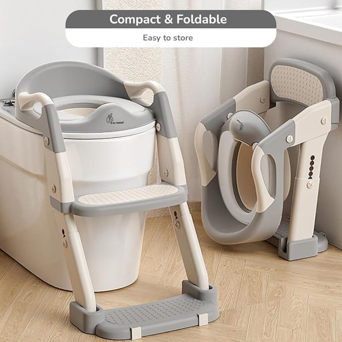ToddlyToddly GrowStep 2 - in - 1 Potty Training Seat & Stool | Safe, Adjustable, & Foldable Toddler Toilet TrainerBaby Stool & Toilet Seat - Babies Mart Australia