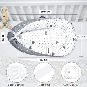 ToddlyToddly SnuggleNest Baby Nest Adjustable Baby Lounger 100% Cotton OEKO - Tex CertifiedBaby Nest - Babies Mart Australia