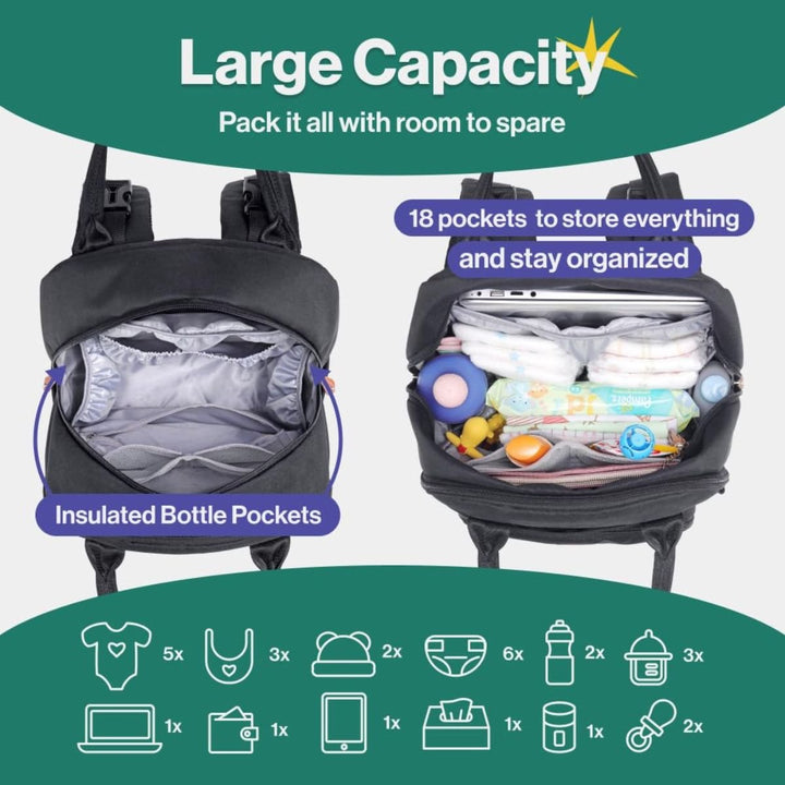 ToddlyToddly Urban Ease Series - Chic Nappy Bag for Daily Baby EssentialsNappy Bags - Babies Mart Australia