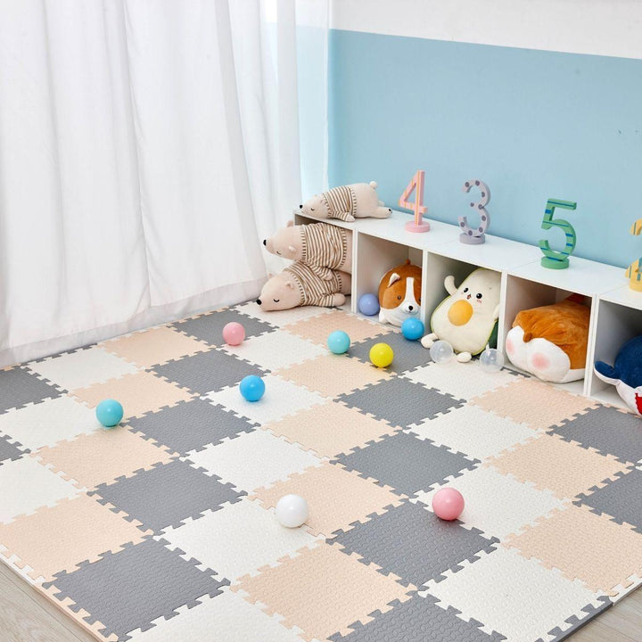 Babiesmart Baby Play Mat Safe Foam Mat Large 60 x 60 x 1 CM Puzzle Tiles - Babies Mart Australia