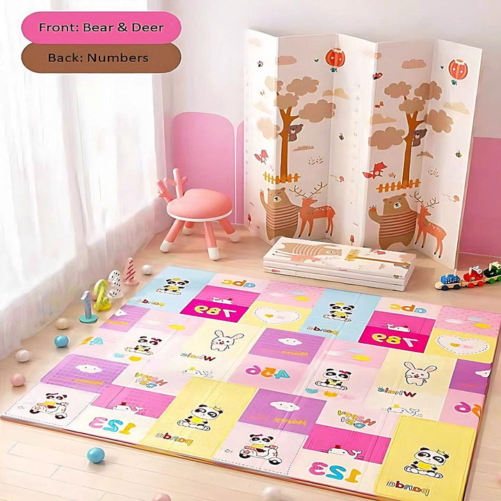 Babiesmart Large Play Mat 5-Layer, Waterproof, Non-Toxic, Double-Sided, Foldable Mat - Babies Mart Australia