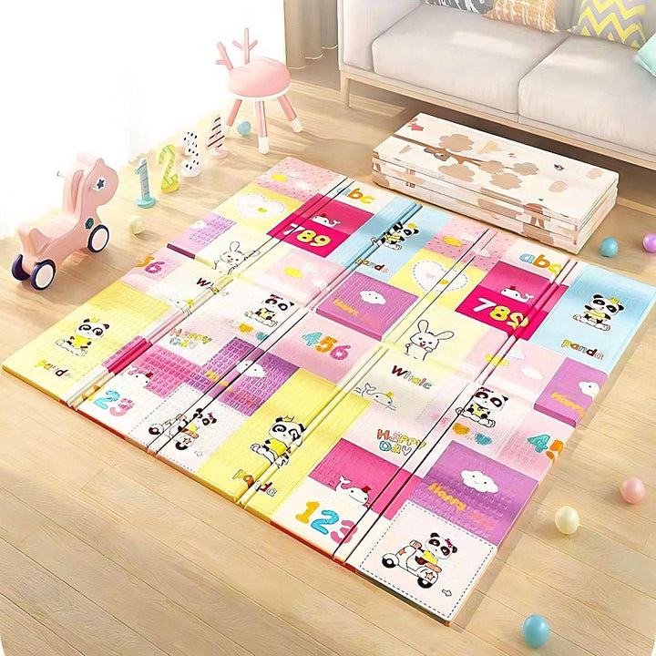 Babiesmart Large Play Mat 5-Layer, Waterproof, Non-Toxic, Double-Sided, Foldable Mat - Babies Mart Australia