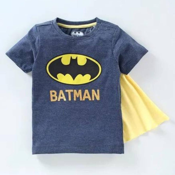 BabiesMart 1 Set Boys Clothes Batman Print Top With Cape Baby and Toddler - Babies Mart Australia