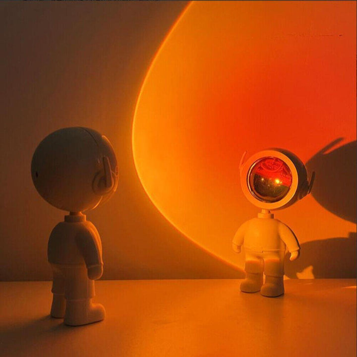 Glowly Astronaut Robot Sunset Lamp Projector Sunset Lights Night Light - Babies Mart Australia