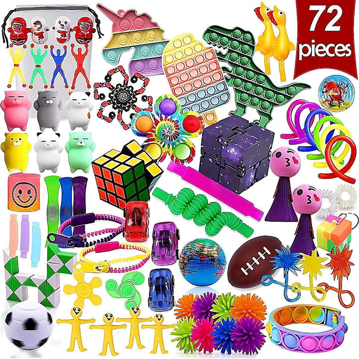 Kidst. 72-Piece Fidget Sensory Toy Set - Stress Relief & Focus for All Ages - Babies Mart Australia