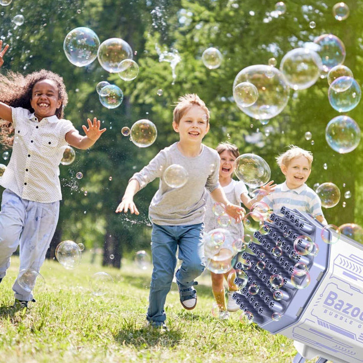 Kidst. Bubble Machine Bazooka Outdoor Bubble Blaster 88 holes Rechargeable - Babies Mart Australia