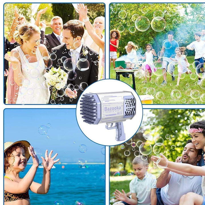 Kidst. Bubble Machine Bazooka Outdoor Bubble Blaster 88 holes Rechargeable - Babies Mart Australia