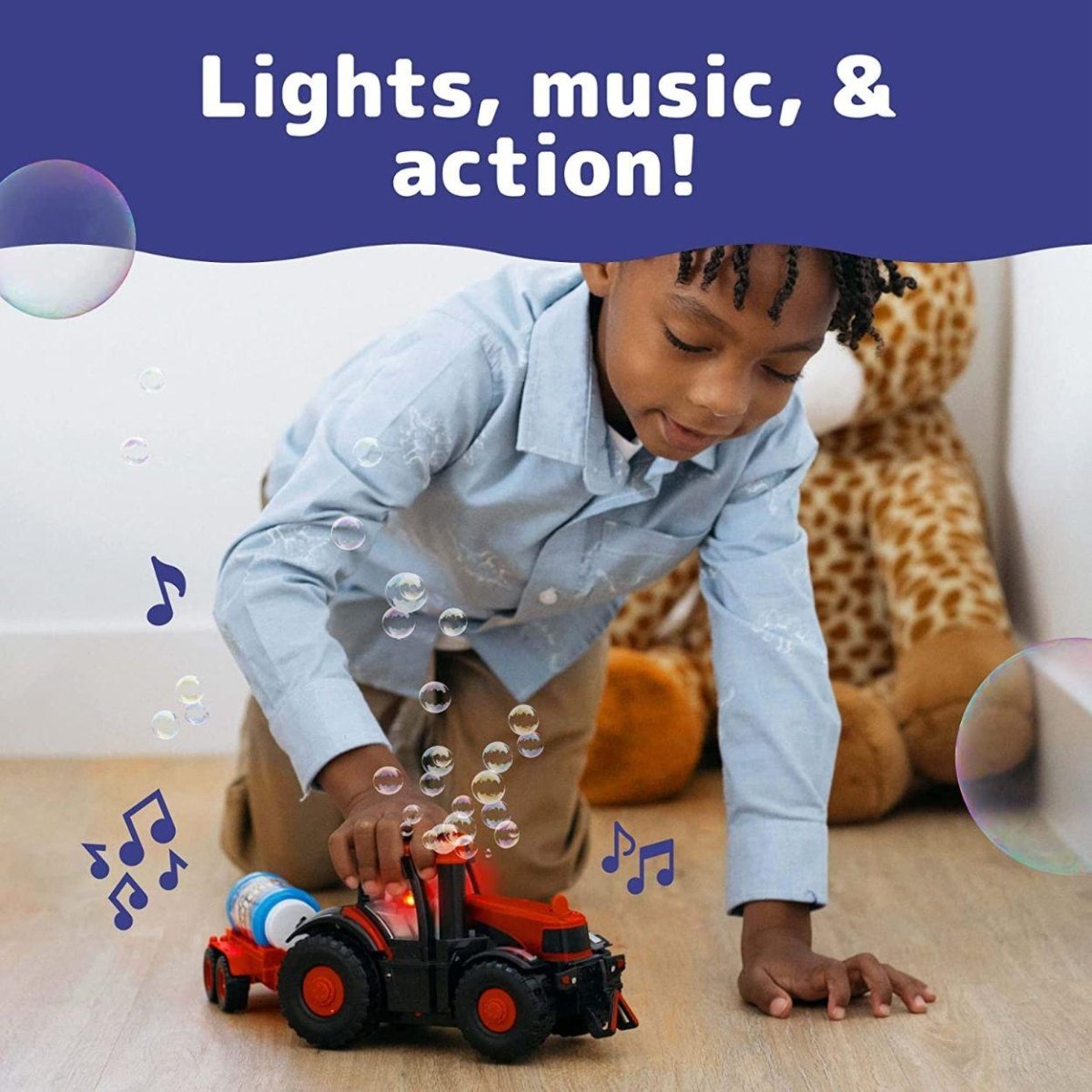 Kidst. Bubble Toy Farm Tractor Toys with Lights & Sounds Fun Toy Tractors - Babies Mart Australia