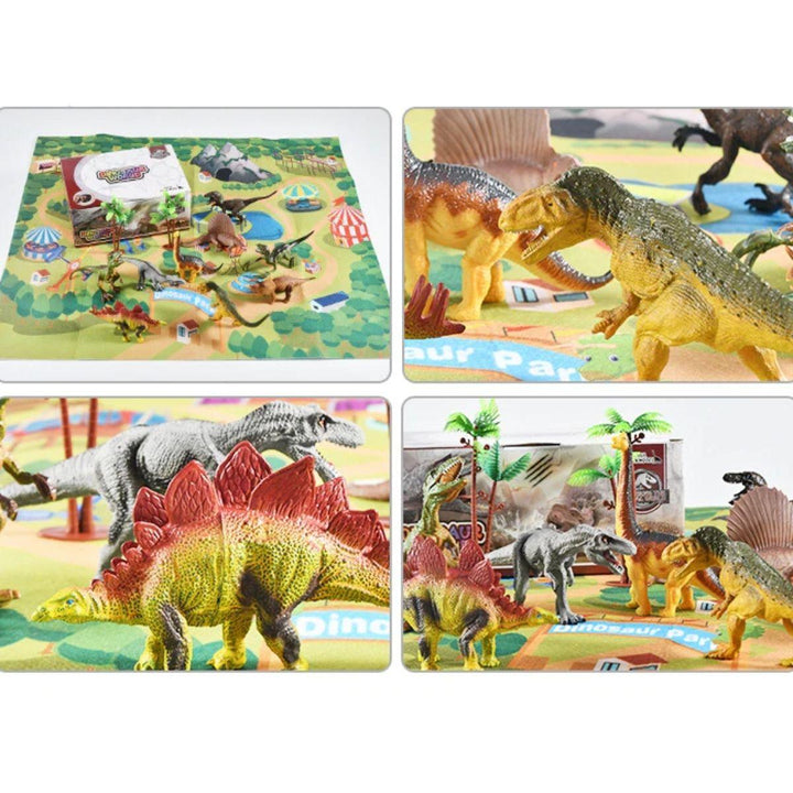 Kidst Dino Adventure Bundle - Complete 3D Dinosaur Puzzle & Dino Park Play Mat - Babies Mart Australia