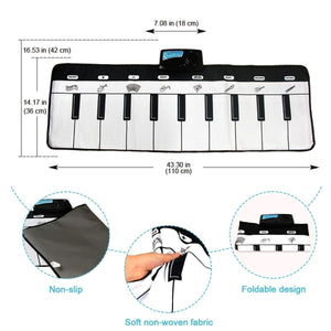 Kidst Piano Play Mat Musical Keyboard Dance Mat Educational Toys Kids - Babies Mart Australia