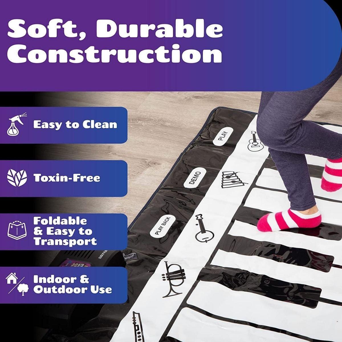Kidst Piano Play Mat Musical Keyboard Dance Mat Educational Toys Kids - Babies Mart Australia