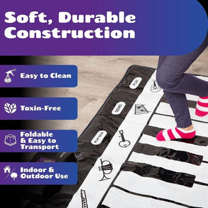 Kidst Piano Play Mat Musical Keyboard Dance Mat Educational Toys Kids - Babies Mart Australia