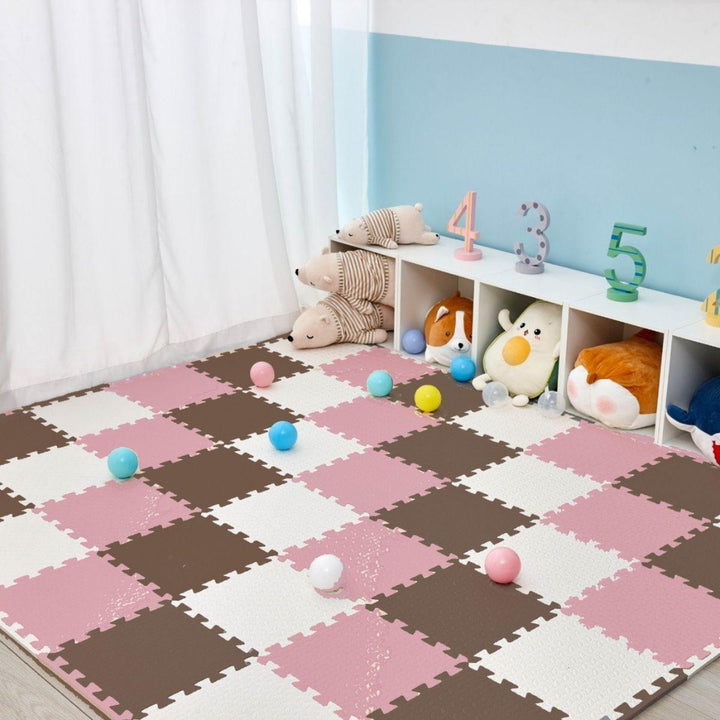 Kidst Pink Collection Interlocking Baby Foam Play Mats for Nurseries & Playrooms - Babies Mart Australia