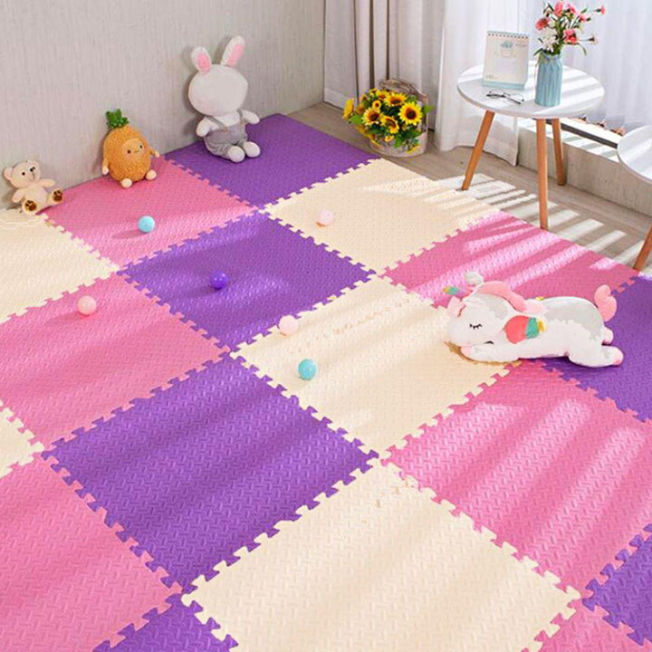 Kidst Pink Collection Interlocking Baby Foam Play Mats for Nurseries & Playrooms - Babies Mart Australia