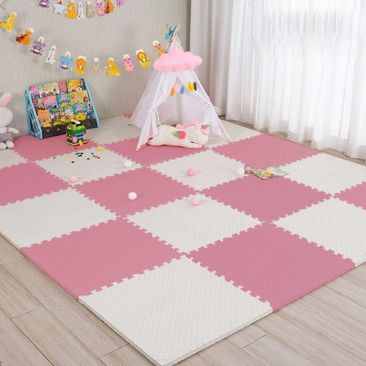 Kidst Pink Collection Interlocking Baby Foam Play Mats for Nurseries & Playrooms - Babies Mart Australia