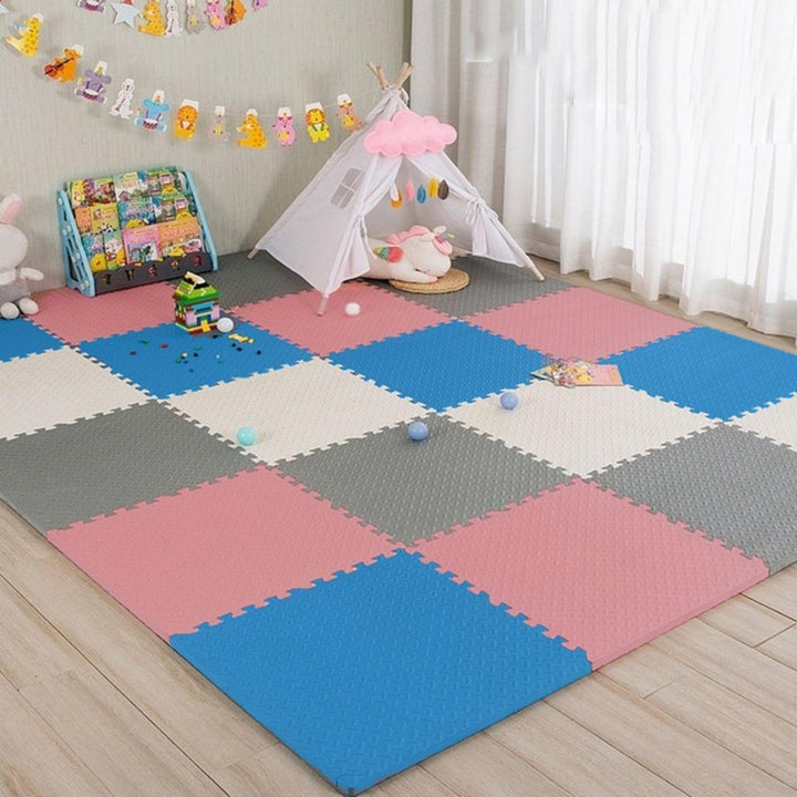 Kidst Pink Collection Interlocking Baby Foam Play Mats for Nurseries & Playrooms - Babies Mart Australia