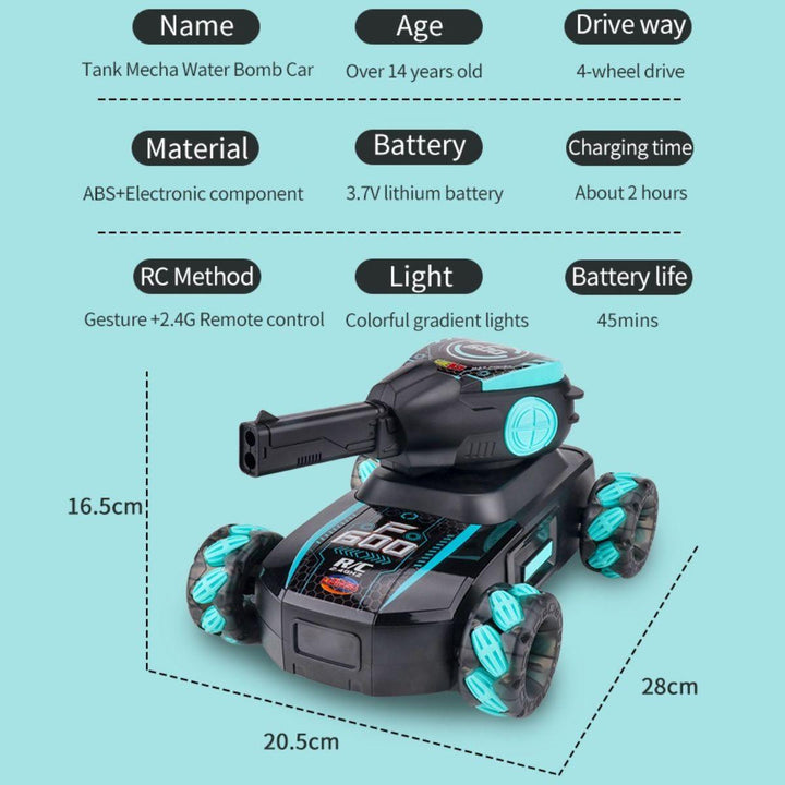 Kidst RC Tank Toy Gesture-Controlled All-Terrain Remote Control Car for Kids - Babies Mart Australia