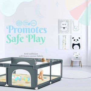 Toddly Explorer Max baby playpen with mesh walls and zip door promoting safe play