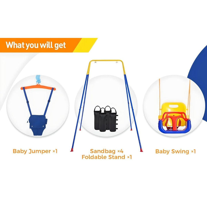 JoySwing 2-in-1 Toddler Swing Set