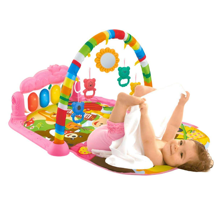 Toddly Kick'n'Play Pink Paradise Baby Activity Play Mat with Musical Light - Babies Mart Australia