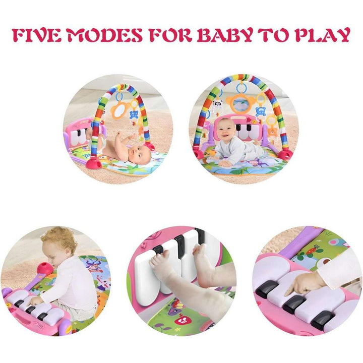 Toddly Kick'n'Play Pink Paradise Baby Activity Play Mat with Musical Light - Babies Mart Australia