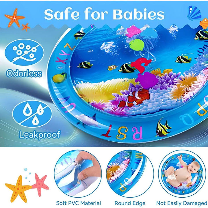 Toddly SplashCircle Round Tummy Time Water Mat Baby Sensory Play Mat - Babies Mart Australia