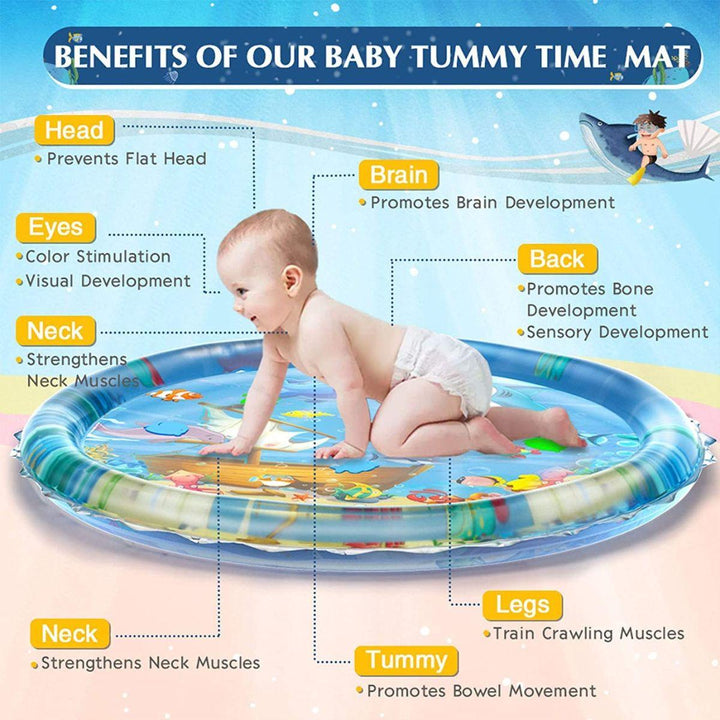 Toddly SplashCircle Round Tummy Time Water Mat Baby Sensory Play Mat - Babies Mart Australia