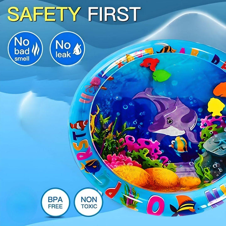 Toddly SplashCircle Round Tummy Time Water Mat Baby Sensory Play Mat - Babies Mart Australia