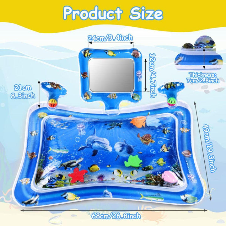 Toddly SplashMirror Tummy Time Water Mat with Mirror for Sensory Development - Babies Mart Australia