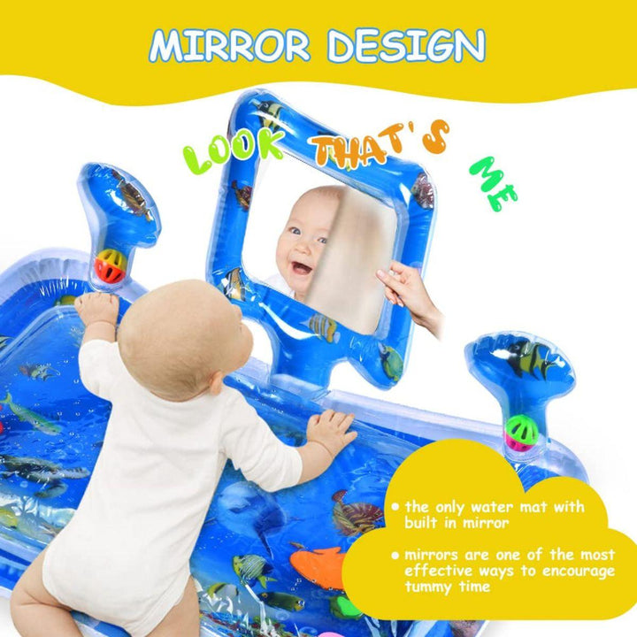 Toddly SplashMirror Tummy Time Water Mat with Mirror for Sensory Development - Babies Mart Australia