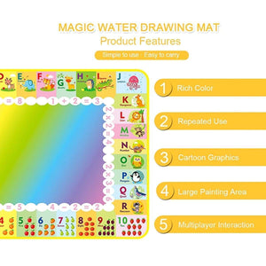 Kidst. Educational Coloring Aqua Magic Water Doodler Play Mat for Kids - Babies Mart Australia