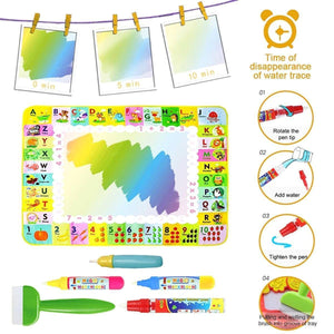 Kidst. Educational Coloring Aqua Magic Water Doodler Play Mat for Kids - Babies Mart Australia