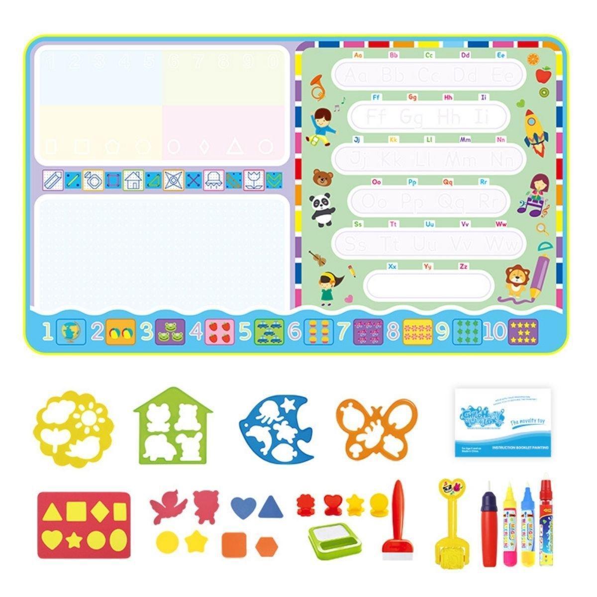 Kidst. Educational Coloring Aqua Magic Water Doodler Play Mat for Kids - Babies Mart Australia